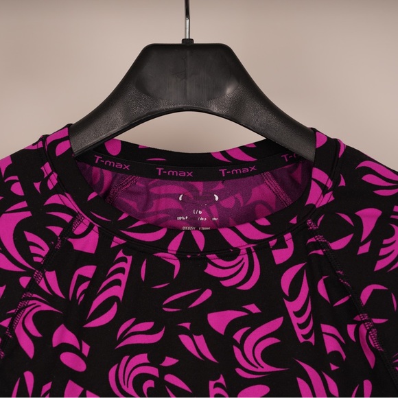 T-Max Magenta and Black Thermal Shirt Size L - Picture 2 of 3